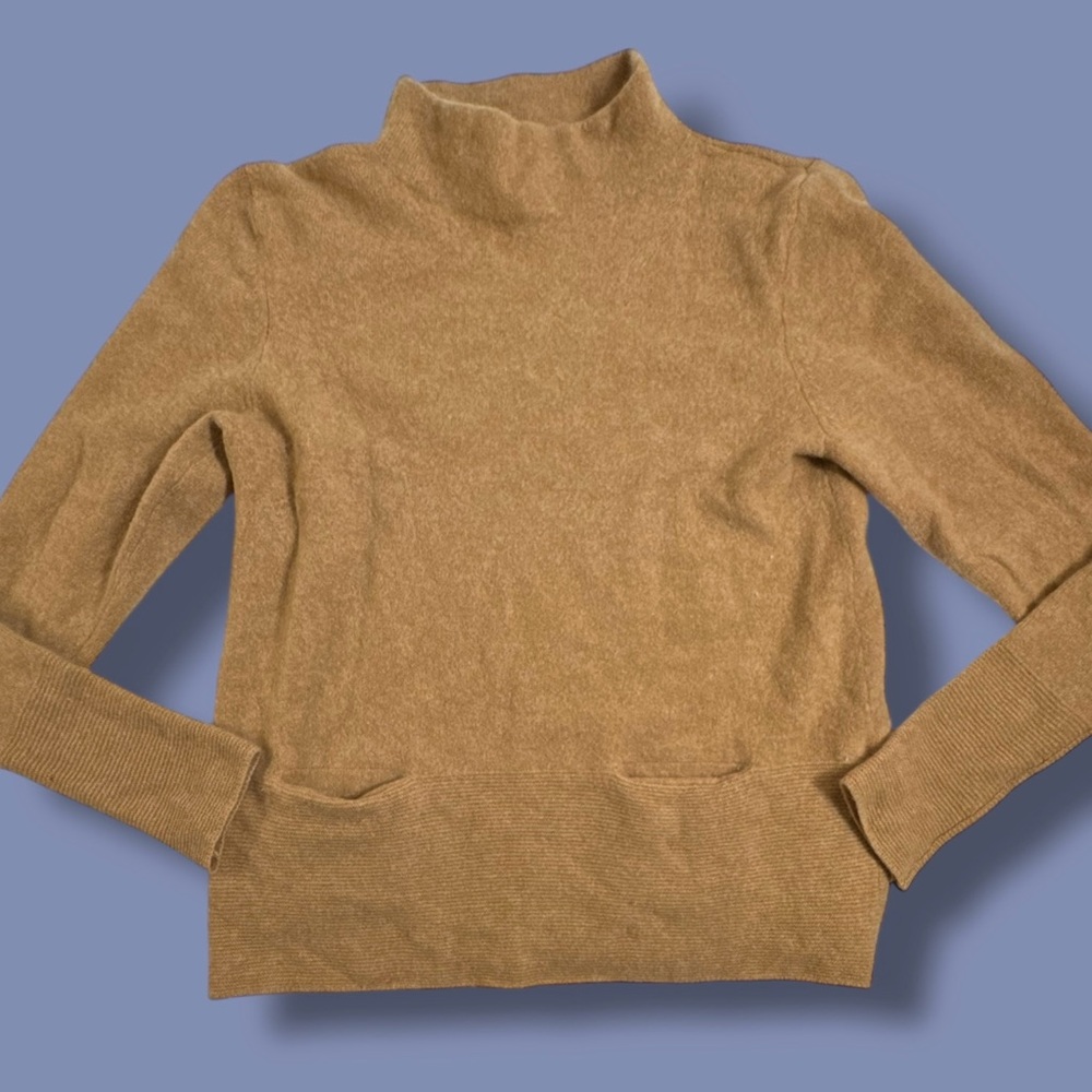 Maison 123 Women Brown Wool Cashmere pockets Jumper Sweater F38 D/B 36 *read*